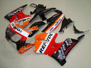 1994-1995 Honda CBR900RR 893 Motorcycle Fairings - Orange White Red Glossy Black HRC Repsol Canada Suppliers