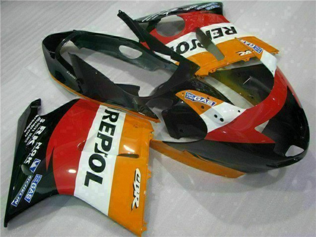1996-2007 Honda CBR1100XX Blackbird Motorcycle Fairing - Orange White Red Glossy Black Repsol Canada Suppliers
