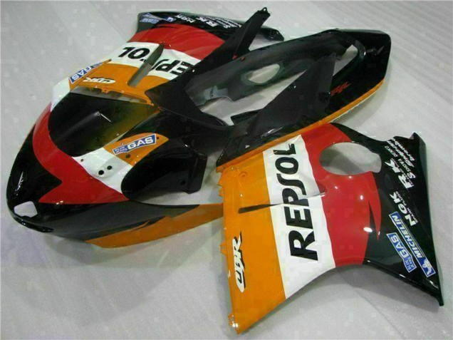 1996-2007 Honda CBR1100XX Blackbird Motorcycle Fairing - Orange White Red Glossy Black Repsol Canada Suppliers