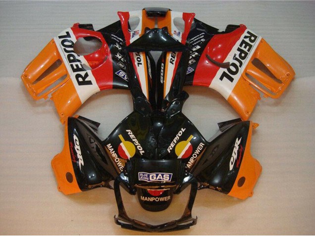 1995-1996 Honda CBR600 F3 Motorcycle Fairings - Orange White Red Glossy Black Repsol Canada Suppliers