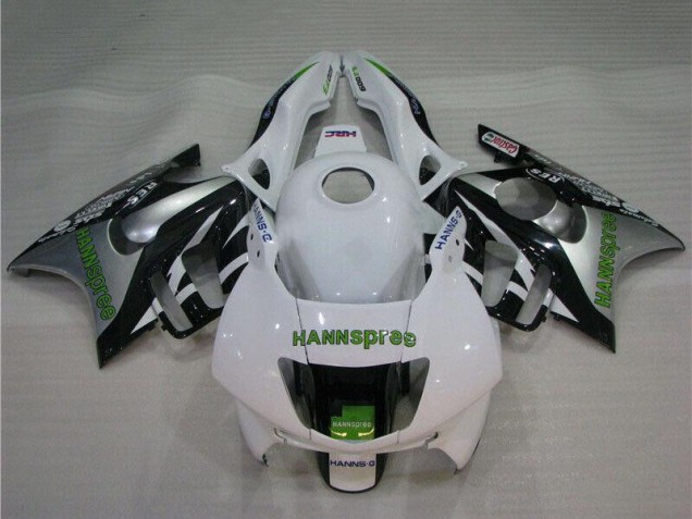 1995-1996 Honda CBR600 F3 Motorcycle Fairings - White Silver Green Hannspree Canada Suppliers