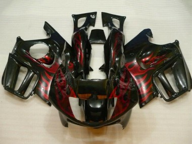 1995-1996 Honda CBR600 F3 Motorcycle Fairings - Glossy Black Red Flame Canada Suppliers