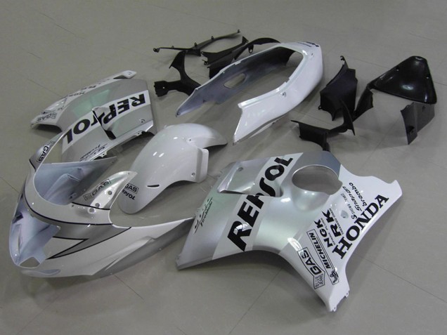 1996-2007 Honda CBR1100XX Blackbird Motorcycle Fairings - White Black Repsol Canada Suppliers