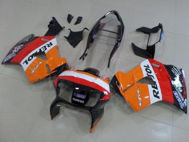 1998-2001 Honda VFR 800 Motorcycle Fairings - Orange White Red Glossy Black Repsol Canada Suppliers