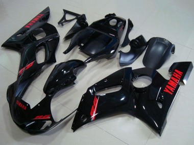 1998-2002 Yamaha YZF R6 Motorcycle Fairings - Glossy Black Red Decals Canada Suppliers