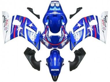 1998-2002 Yamaha YZF R6 Motorcycle Fairings - White Blue Red Fiat Motul Canada Suppliers