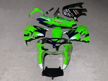 2000-2001 Kawasaki ZX9R Motorcycle Fairing - Green White Glossy Black Canada Suppliers