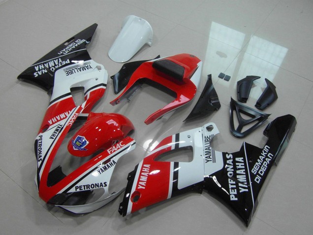 2000-2001 Yamaha YZF R1 Motorcycle Fairings - Red White Glossy Black Petronas Yamalube Canada Suppliers