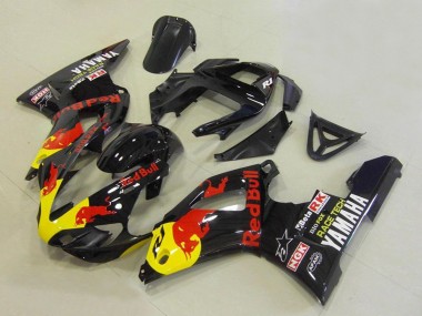 2000-2001 Yamaha YZF R1 Motorcycle Fairings - Glossy Black Yellow Red Bull Canada Suppliers