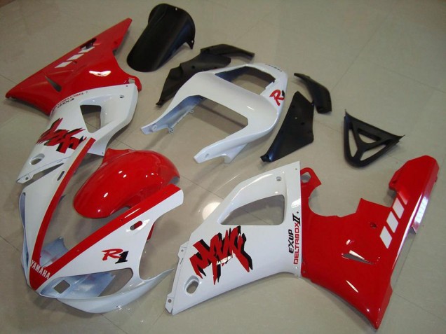 2000-2001 Yamaha YZF R1 Motorcycle Fairing - White Red Canada Suppliers