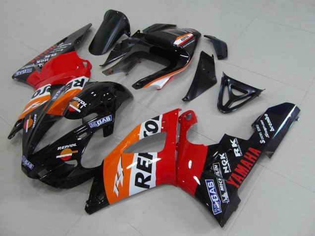 2000-2001 Yamaha YZF R1 Motorcycle Fairings - Orange White Red Black Repsol Canada Suppliers