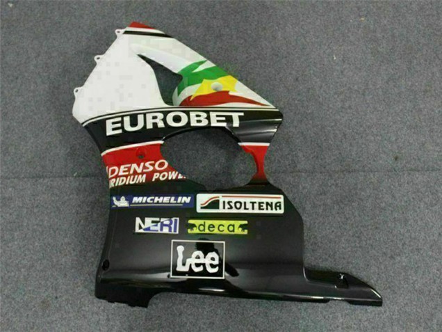 2000-2002 Kawasaki ZX6R Motorcycle Fairings - White Red Yellow Green Glossy Black Star EuroBet Canada Suppliers