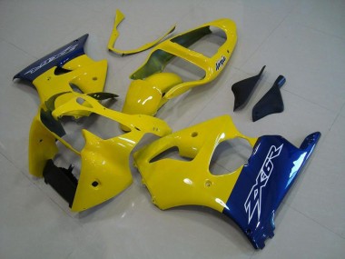 2000-2002 Kawasaki ZX6R Motorcycle Fairings - Yellow Blue Canada Suppliers