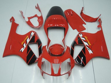 2000-2006 Honda VTR1000 Motorcycle Fairing Kits - Red Glossy Black Stripe Canada Suppliers