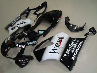 2000-2006 Honda VTR1000 Motorcycle Fairings - Glossy Black White West Canada Suppliers
