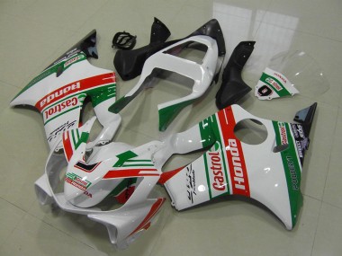 2001-2003 Honda CBR600 F4i Motorcycle Fairings - White Red Green Castrol Canada Suppliers