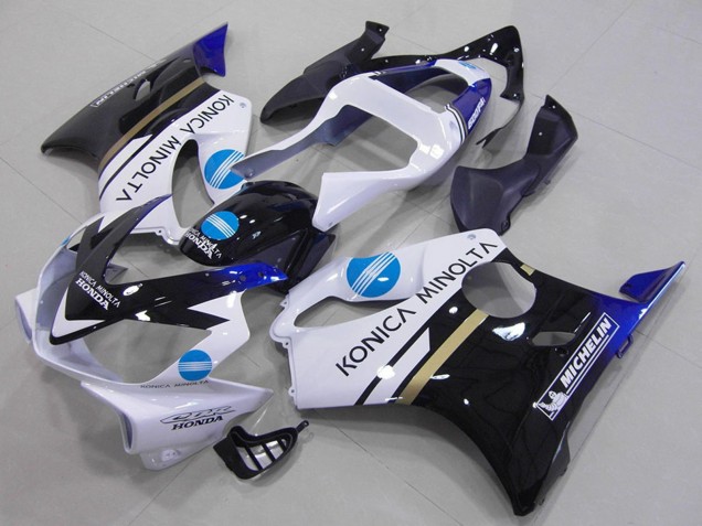 2001-2003 Honda CBR600 F4i Motorcycle Fairings - White Blue Glossy Black Konica Minolta Canada Suppliers