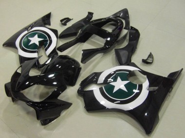 2001-2003 Honda CBR600 F4i Motorcycle Fairings - White Glossy Black Star Canada Suppliers
