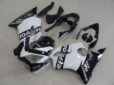 2001-2003 Honda CBR600 F4i Motorcycle Fairings - White Glossy Black Repsol Canada Suppliers
