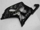 2001-2003 Suzuki GSXR 600/750 Motorcycle Fairings - Glossy Black Silver Flame Canada Suppliers