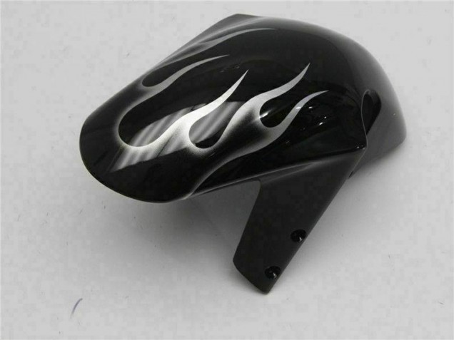 2001-2003 Suzuki GSXR 600/750 Motorcycle Fairings - Glossy Black Silver Flame Canada Suppliers