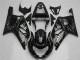 2001-2003 Suzuki GSXR 600/750 Motorcycle Fairings - Glossy Black Silver Flame Canada Suppliers