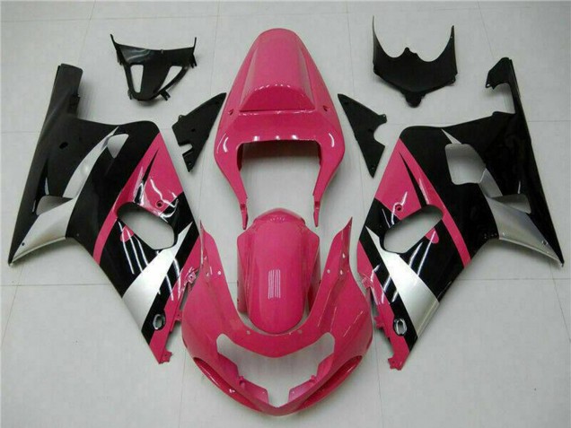 2001-2003 Suzuki GSXR 600/750 Motorcycle Fairings - Pink Silver Glossy Black Canada Suppliers
