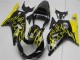 2001-2003 Suzuki GSXR 600/750 Motorcycle Fairings - Glossy Black Yellow Flame Canada Suppliers
