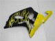 2001-2003 Suzuki GSXR 600/750 Motorcycle Fairings - Glossy Black Yellow Flame Canada Suppliers
