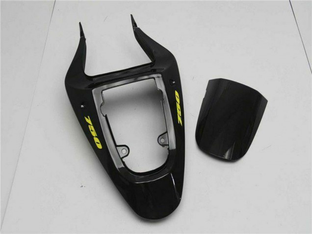 2001-2003 Suzuki GSXR 600/750 Motorcycle Fairings - Glossy Black Yellow Flame Canada Suppliers