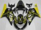 2001-2003 Suzuki GSXR 600/750 Motorcycle Fairings - Glossy Black Yellow Flame Canada Suppliers