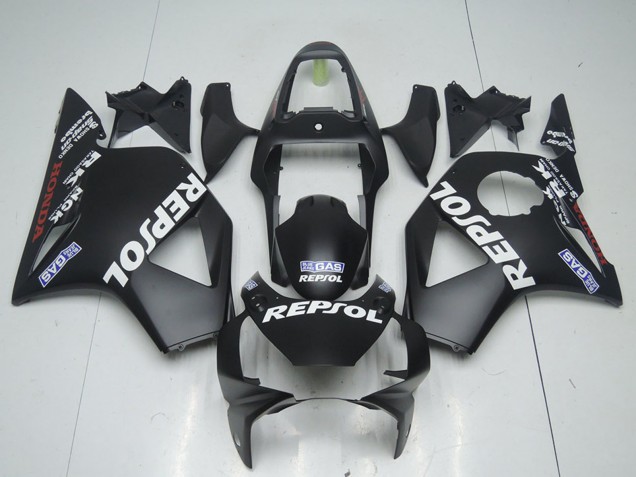2002-2003 Honda CBR900RR 954 Motorcycle Fairings - Matte Black Repsol Canada Suppliers