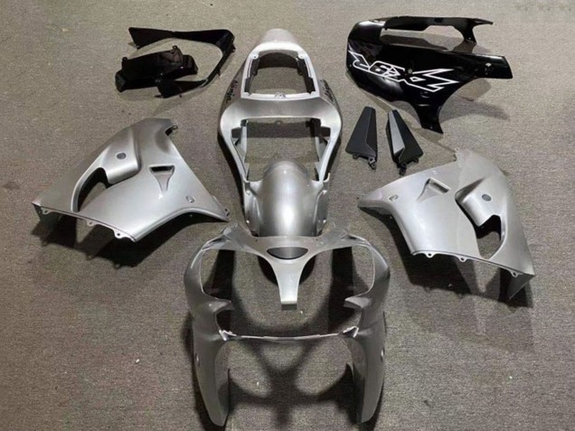 2002-2003 Kawasaki ZX9R Motorcycle Fairings - Silver Glossy Black Canada Suppliers