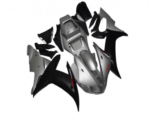 2002-2003 Yamaha YZF R1 Motorcycle Fairings - Silver Matte Black Canada Suppliers