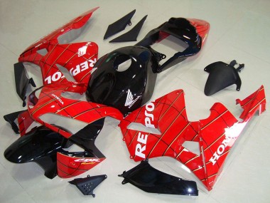 2003-2004 Honda CBR600RR Motorcycle Fairings - Red Glossy Black Spider Man White Repsol Canada Suppliers
