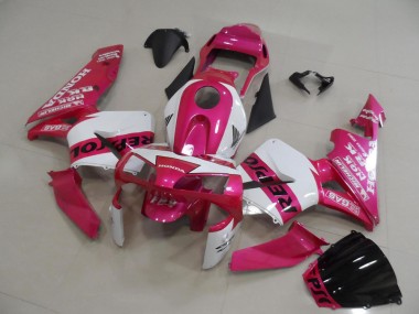 2003-2004 Honda CBR600RR Motorcycle Fairings - White Pink Black Repsol Canada Suppliers