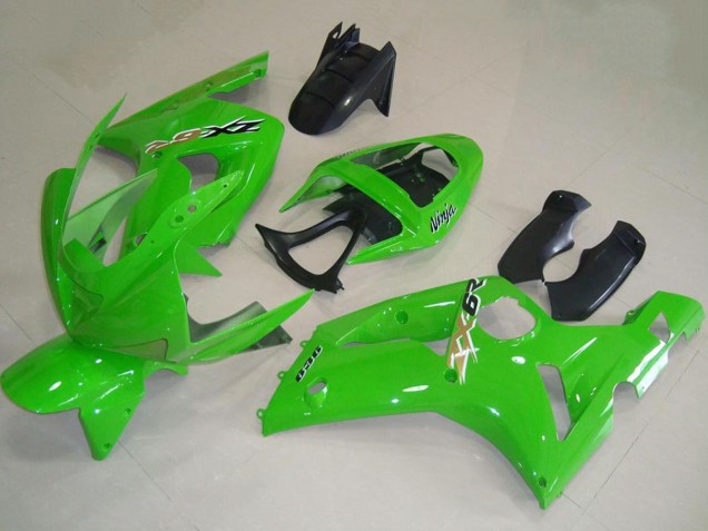2003-2004 Kawasaki ZX6R Motorcycle Fairings - Green Canada Suppliers