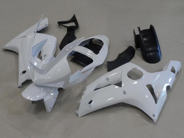 2003-2004 Kawasaki ZX6R Motorcycle Fairings - White Canada Suppliers