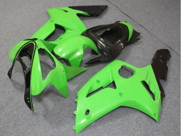 2003-2004 Kawasaki ZX6R Motorcycle Fairings - Light Green Glossy Black Canada Suppliers