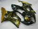 2003-2004 Suzuki GSXR 1000 Motorcycle Fairings - Glossy Black Gold Flame Canada Suppliers