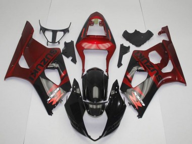 2003-2004 Suzuki GSXR 1000 Motorcycle Fairing - Red Glossy Black Canada Suppliers