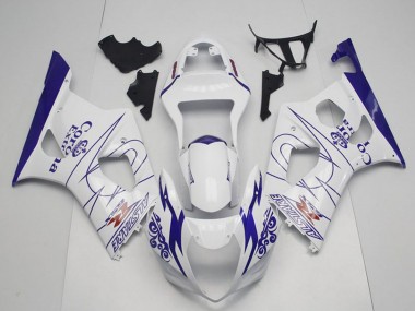 2003-2004 Suzuki GSXR 1000 Motorcycle Fairings - White Blue Corona Alstare Canada Suppliers