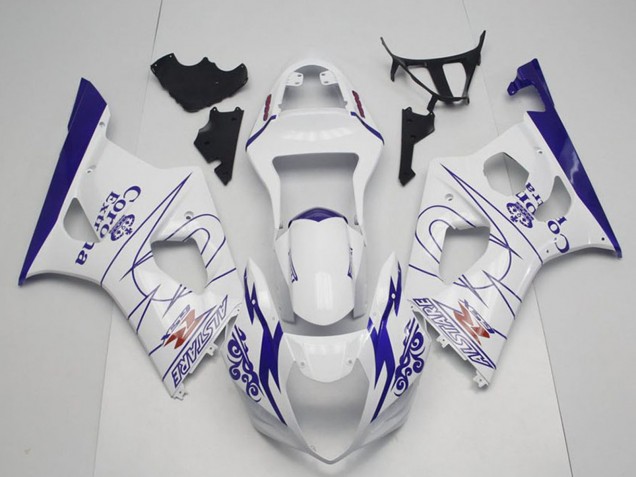 2003-2004 Suzuki GSXR 1000 Motorcycle Fairings - White Blue Corona Alstare Canada Suppliers