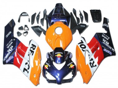 2004-2005 Honda CBR1000RR Motorcycle Fairings - Orange Red White Blue Repsol Canada Suppliers