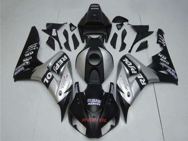 2004-2005 Honda CBR1000RR Motorcycle Fairings - Silver Glossy Black Repsol Canada Suppliers