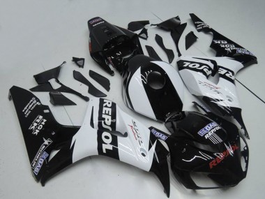 2004-2005 Honda CBR1000RR Motorcycle Fairings - White Glossy Black Repsol Canada Suppliers