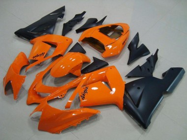 2004-2005 Kawasaki ZX10R Motorcycle Fairings - Orange Matte Black Canada Suppliers