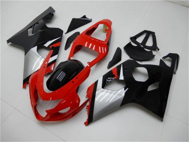 2004-2005 Suzuki GSXR 600/750 Motorcycle Fairings - Red Silver Black Canada Suppliers