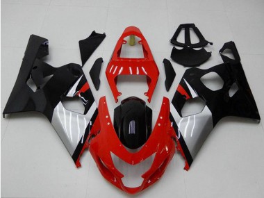 2004-2005 Suzuki GSXR 600/750 Motorcycle Fairings - Red Silver Black Canada Suppliers