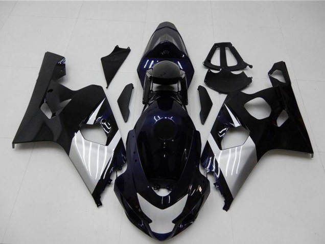 2004-2005 Suzuki GSXR 600/750 Motorcycle Fairings - Glossy Black Silver Blue Canada Suppliers